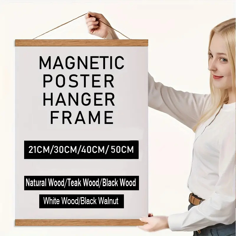 Cadre magnétique pour affiches - Engraved Wood Frame avis et prix